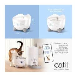 Offres ⭐ CAT IT Fontaine a eau automatique pour chat - 2,5 L - Rose 🛒 -Promos Chat Boutique 0022517437162 6