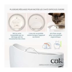 Offres 🛒 CAT IT Fontaine a eau connecté pour chat - 2L (Acier inox, stérilisation UVC et application) ⌛ -Promos Chat Boutique 0022517437513 4