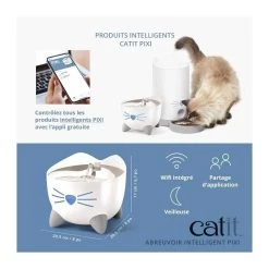Offres 🛒 CAT IT Fontaine a eau connecté pour chat - 2L (Acier inox, stérilisation UVC et application) ⌛ -Promos Chat Boutique 0022517437513 6