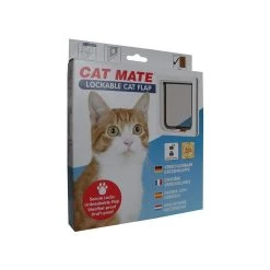 Coupon ❤️ Pet Head PET MATE Chatiere verrouillable 304W - Blanc - Pour chat 🥰