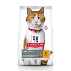 Acheter 🤩 Hill's Science Plan - Croquette pour Chat Sterilised -Young Adult - Poulet ⌛