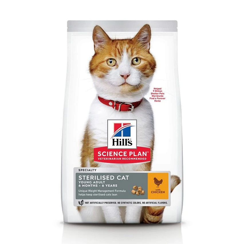 Acheter 🤩 Hill's Science Plan - Croquette pour Chat Sterilised -Young Adult - Poulet ⌛ 1 Acheter 🤩 Hill's Science Plan - Croquette pour Chat Sterilised -Young Adult - Poulet ⌛
