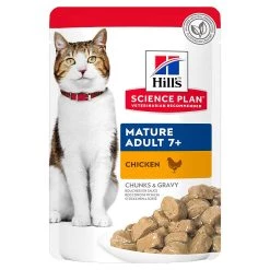 Coupon 😍 Hill's Science Plan - Sachet pour Chat Mature Adult 7+ Poulet - 12 x 85g 😉