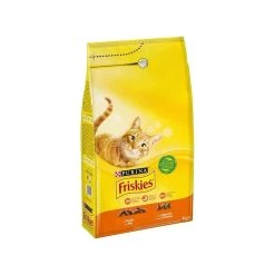 Meilleur prix ⭐ Purina Friskies FRISKIES Croquettes - Au poulet et aux légumes - Pour chat adulte - 4 kg 😍