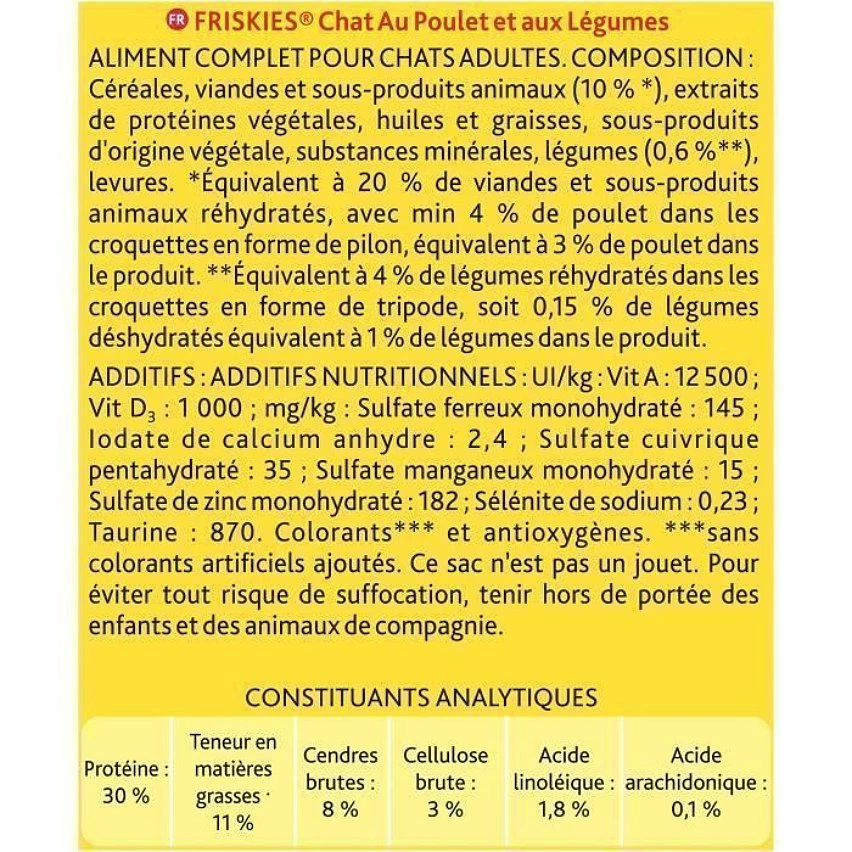 Meilleur prix ⭐ Purina Friskies FRISKIES Croquettes - Au poulet et aux légumes - Pour chat adulte - 4 kg 😍 3 Meilleur prix ⭐ Purina Friskies FRISKIES Croquettes - Au poulet et aux légumes - Pour chat adulte - 4 kg 😍 – Image 3