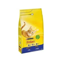 Nouveau 🧨 Purina Friskies FRISKIES Croquettes - Au colin et aux légumes - Pour chat adulte - 4 kg 🛒