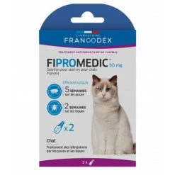 Acheter 🔔 Francodex 2 pipettes de 0.5 ml Fipromedic 50 mg pour chats antiparasitaire ✨ -Promos Chat Boutique 3283021703564 3