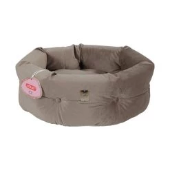 Promo 💯 Corbeille Chambord ZOLUX pour chat - Velours Chesterfield - Diamètre 41cm - Taupe - 500242 ⌛