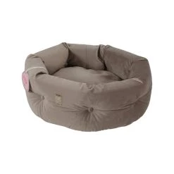 Promo 💯 Corbeille Chambord ZOLUX pour chat - Velours Chesterfield - Diamètre 41cm - Taupe - 500242 ⌛ -Promos Chat Boutique 3336025002420 5