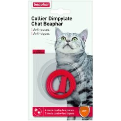 Bon marché 🌟 Beaphar Collier dimpylate chat rouge 👏