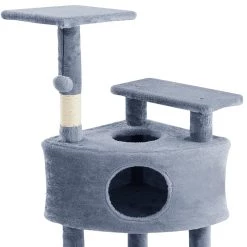 Bon marché 😀 Beaurivage Arbre à chat TEDDYANT coloris anthracite 44.5 x 44.5 x 110 cm 💯 -Promos Chat Boutique 3584179059528 5