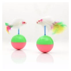 Meilleur prix 🤩 Wewoo Jouet pour Animaux Animal de compagnie Cat Jouets préférés Plume Mouse Tumbler en plastique Boules, Diamètre: 5.5cm Durable Pet 😀 -Promos Chat Boutique 3615610601416 5