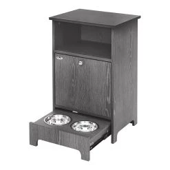 Tout neuf 🧨 Pawhut Meuble de rangement pour animaux - autopetfeeder station - placard porte basculante - niche 🔔