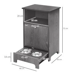 Tout neuf 🧨 Pawhut Meuble de rangement pour animaux - autopetfeeder station - placard porte basculante - niche 🔔 9 Tout neuf 🧨 Pawhut Meuble de rangement pour animaux - autopetfeeder station - placard porte basculante - niche 🔔 -Promos Chat Boutique 3662970025369 3