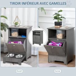 Tout neuf 🧨 Pawhut Meuble de rangement pour animaux - autopetfeeder station - placard porte basculante - niche 🔔 13 Tout neuf 🧨 Pawhut Meuble de rangement pour animaux - autopetfeeder station - placard porte basculante - niche 🔔 -Promos Chat Boutique 3662970025369 7
