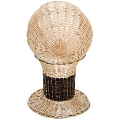 Coupon 👍 PawHut Panier chat lit chat cosy grand confort 44L x 44l x 67H cm coussin moelleux inclus osier beige marron 🔥 -Promos Chat Boutique 3662970040874 7