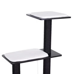 Promo 🎁 Pawhut Arbre à chats design contemporain griffoirs grattoirs sisal naturel centre d'activités niche plate-formes jeu boules suspendues 👏 -Promos Chat Boutique 3662970048245 7