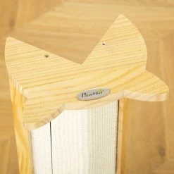 Meilleur prix 🤩 Pawhut Griffoir grattoir design tête de chat - jouet souris suspendue intégré - griffoir d'angle polyvalent - sisal naturel bois de pin 🔥 -Promos Chat Boutique 3662970058039 7