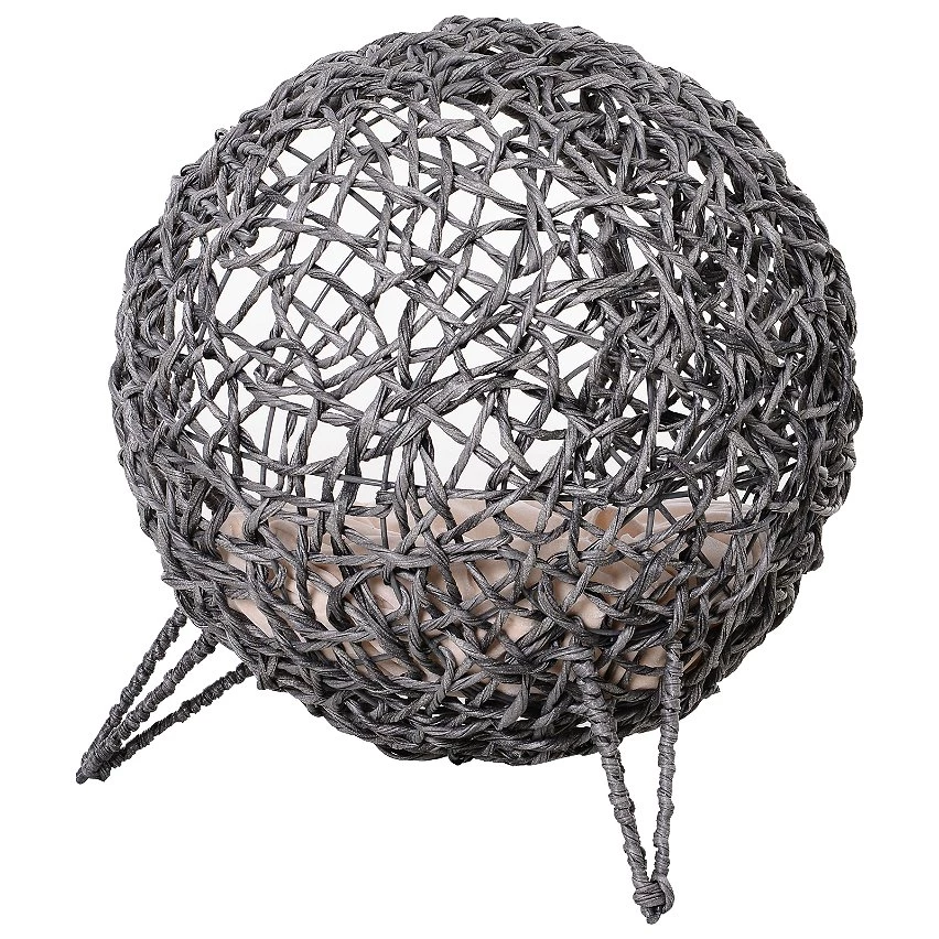 Promo 🎁 PawHut Panier chat lit chat cosy grand confort dim. Ø 52 x 58H cm coussin moelleux beige inclus résine tressée imitation rotin gris 😉 4 Promo 🎁 PawHut Panier chat lit chat cosy grand confort dim. Ø 52 x 58H cm coussin moelleux beige inclus résine tressée imitation rotin gris 😉 – Image 4