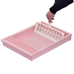 Remise 😉 Pawhut Maison de toilette pliable portable pour chat tiroir à litière coulissant porte battante transparente + pelle fournis 43L x 54l x 42H cm rose 🤩 11 Remise 😉 Pawhut Maison de toilette pliable portable pour chat tiroir à litière coulissant porte battante transparente + pelle fournis 43L x 54l x 42H cm rose 🤩 -Promos Chat Boutique 3662970065402 5