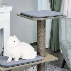 Sortie 👏 Pawhut Arbre à chats design contemporain griffoirs grattoirs sisal naturel centre d'activités niche plate-formes jeu boules suspendues ⭐ -Promos Chat Boutique 3662970066027 7