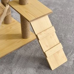 Meilleure affaire 🧨 Pawhut Arbre à chats design contemporain griffoirs grattoirs sisal naturel niche plate-formes hamac boule panneaux particules beige 👍 -Promos Chat Boutique 3662970066584 5