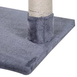 Le moins cher 😀 Pawhut Arbre à chat 3 griffoirs grattoirs sisal naturel plateforme hamac et boule suspendue dim. 50L x 36l x 70H cm peluche haute densité 220 g/m² gris ✨ -Promos Chat Boutique 3662970066720 6