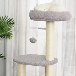 Promo 😉 PawHut Arbre à Chats avec Griffoir Niche Poteaux Peluche Haute Densité 45L x 40L x 148H cm Beige 🤩 24 Promo 😉 PawHut Arbre à Chats avec Griffoir Niche Poteaux Peluche Haute Densité 45L x 40L x 148H cm Beige 🤩 -Promos Chat Boutique 3662970071106 4
