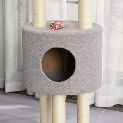 Promo 😉 PawHut Arbre à Chats avec Griffoir Niche Poteaux Peluche Haute Densité 45L x 40L x 148H cm Beige 🤩 27 Promo 😉 PawHut Arbre à Chats avec Griffoir Niche Poteaux Peluche Haute Densité 45L x 40L x 148H cm Beige 🤩 -Promos Chat Boutique 3662970071106 7