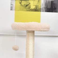 Promo 😉 PawHut Arbre à Chats avec Griffoir Niche Poteaux Peluche Haute Densité 45L x 40L x 148H cm Beige 🤩 17 Promo 😉 PawHut Arbre à Chats avec Griffoir Niche Poteaux Peluche Haute Densité 45L x 40L x 148H cm Beige 🤩 -Promos Chat Boutique 3662970071113 4