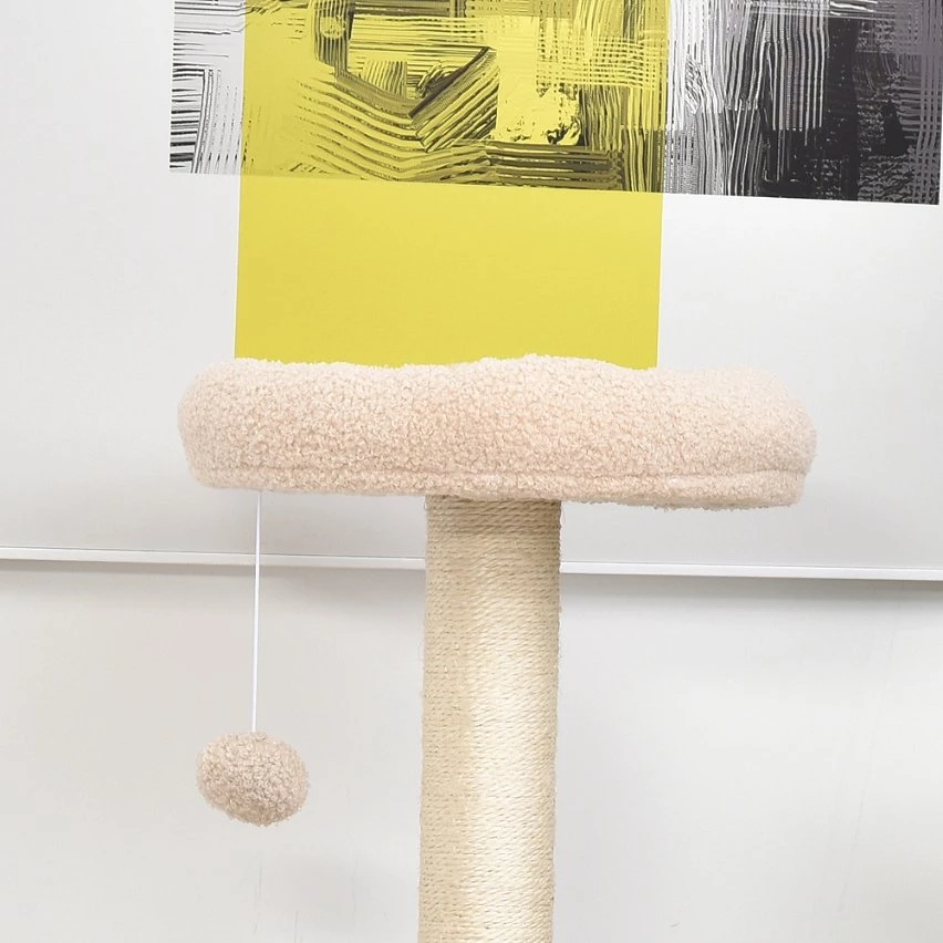 Promo 😉 PawHut Arbre à Chats avec Griffoir Niche Poteaux Peluche Haute Densité 45L x 40L x 148H cm Beige 🤩 4 Promo 😉 PawHut Arbre à Chats avec Griffoir Niche Poteaux Peluche Haute Densité 45L x 40L x 148H cm Beige 🤩 – Image 4