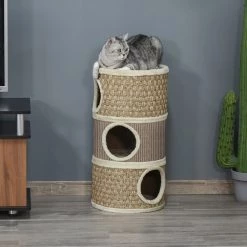 Les meilleures critiques de ❤️ Pawhut Arbre à chat cylindrique - tour à griffer pour chat - arbre à chat tour - Tonneau griffoir - 3 niches + plateforme - sisal corde d'algues beige 🤩 -Promos Chat Boutique 3662970083239 2