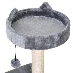 Le moins cher ⌛ Pawhut Arbre à chats griffoir sisal naturel centre d'activités niche plateformes jeu boule suspendue et à ressort gris 🛒 -Promos Chat Boutique 3662970084380 6