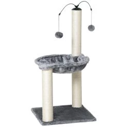 Les meilleures critiques de ❤️ Pawhut Arbre à chat 2 griffoirs grattoirs sisal naturel hamac jeu 2 boules suspendues peluche haute densité 400 g/m² gris 😀