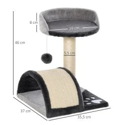 Top 10 ✨ Pawhut Arbre à chat griffoir grattoir design jeu boule suspendue + plateforme peluche sisal naturel beige 👏 -Promos Chat Boutique 3662970094785 3