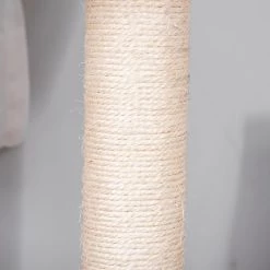 Bon marché ⌛ Pawhut Arbre à chat avec griffoir en sisal niche lit pour chat hamac corde d'escalade plateformes panneaux particules coussins gris ✨ -Promos Chat Boutique 3662970095317 7