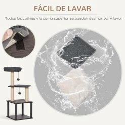 Vente flash 👍 Pawhut Arbre à chat centre d'activité griffoirs grattoirs H104 cm gris ✔️ 12 Vente flash 👍 Pawhut Arbre à chat centre d'activité griffoirs grattoirs H104 cm gris ✔️ -Promos Chat Boutique 3662970095447 6