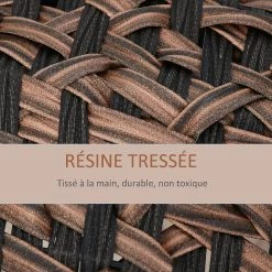 Acheter 😍 PawHut Panier chat lit chat cosy grand confort dim. Ø 52 x 58H cm coussin moelleux inclus résine tressée imitation rotin chocolat 🌟 -Promos Chat Boutique 3662970099452 5