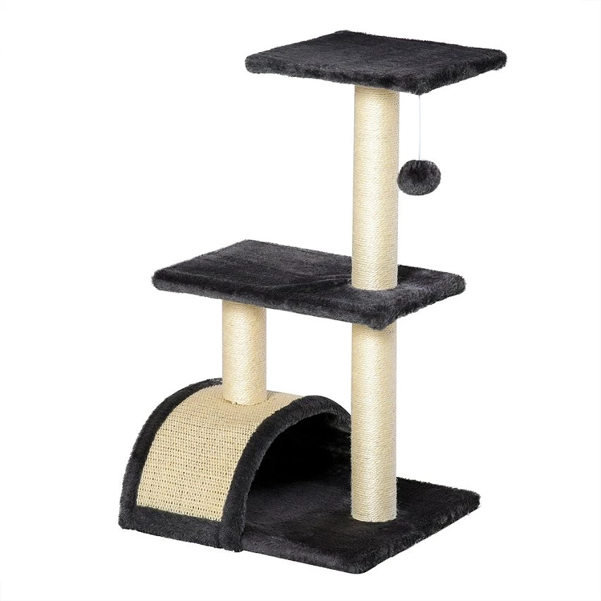 De gros ⌛ Pawhut Arbre à chat griffoir grattoir design jeu boule suspendue 2 plateformes peluche sisal naturel gris ⭐ 1 De gros ⌛ Pawhut Arbre à chat griffoir grattoir design jeu boule suspendue 2 plateformes peluche sisal naturel gris ⭐
