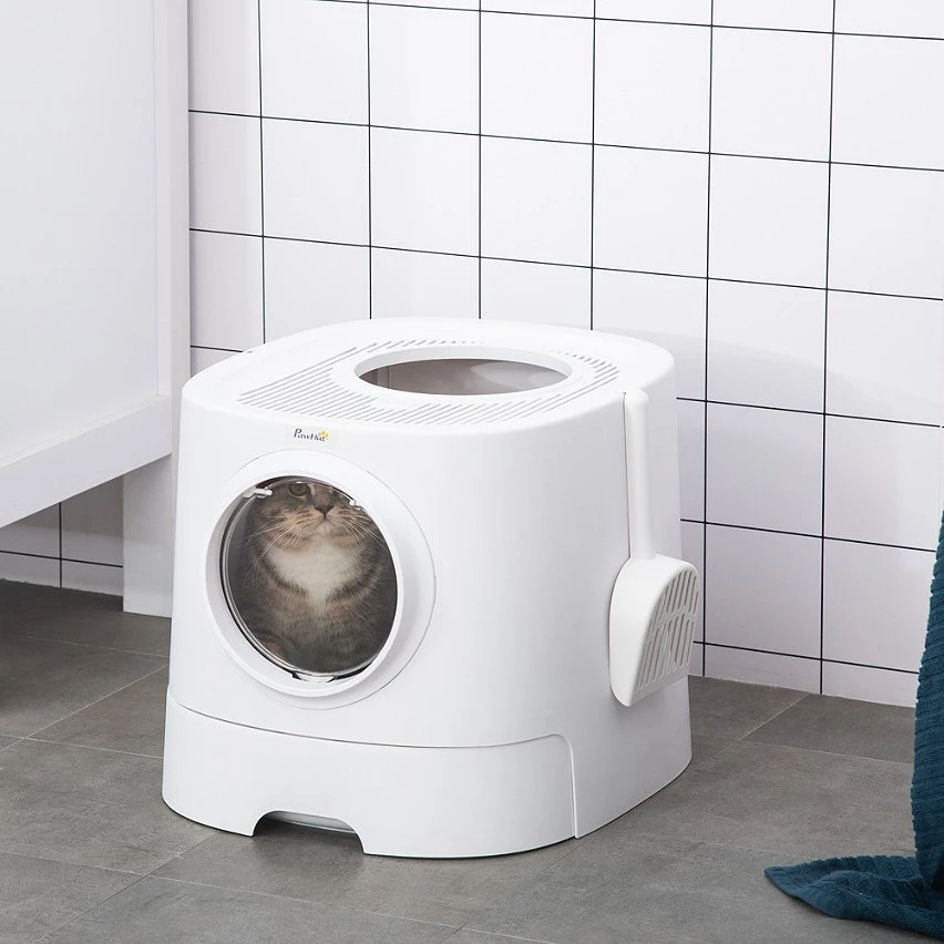 Les meilleures critiques de ⭐ Pawhut Maison de toilette litière pour chat double porte battante et supérieure - pelle fournie - PE blanc 👍 4 Les meilleures critiques de ⭐ Pawhut Maison de toilette litière pour chat double porte battante et supérieure - pelle fournie - PE blanc 👍 – Image 4