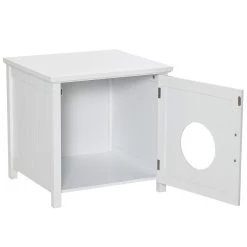 Acheter 🧨 Pawhut Maison de toilette pour chat sur pied design rainuré porte entrée poignée métal MDF blanc ⭐ 10 Acheter 🧨 Pawhut Maison de toilette pour chat sur pied design rainuré porte entrée poignée métal MDF blanc ⭐ -Promos Chat Boutique 3662970106860 4