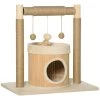 Meilleure vente ⭐ Pawhut Arbre à chat griffoirs grattoirs jute jeu boules suspendues plateforme ronde niche - dim. 60L x 40l x 60H cm - panneaux particules pin bambou ❤️