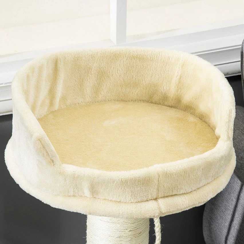 Budget 🔔 Pawhut Arbre à chat griffoir grattoir sisal naturel plateforme d'observation corde d'escalade boule à ressort peluche beige 👍 7 Budget 🔔 Pawhut Arbre à chat griffoir grattoir sisal naturel plateforme d'observation corde d'escalade boule à ressort peluche beige 👍 – Image 7