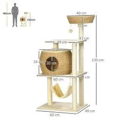 Vente flash đ„ Pawhut Arbre Ă chat style cosy chic griffoirs sisal naturel niche coussin hamac plateforme panier observation boule suspendue rĂ©sine tressĂ©e beige â 9 Vente flash đ„ Pawhut Arbre Ă chat style cosy chic griffoirs sisal naturel niche coussin hamac plateforme panier observation boule suspendue rĂ©sine tressĂ©e beige â -Promos Chat Boutique 3662970115091 3