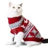 Meilleure affaire 🔔 Totalcadeau Pull de Noël pour animal de compagnie chien et chat rennes rouge et gris 😉