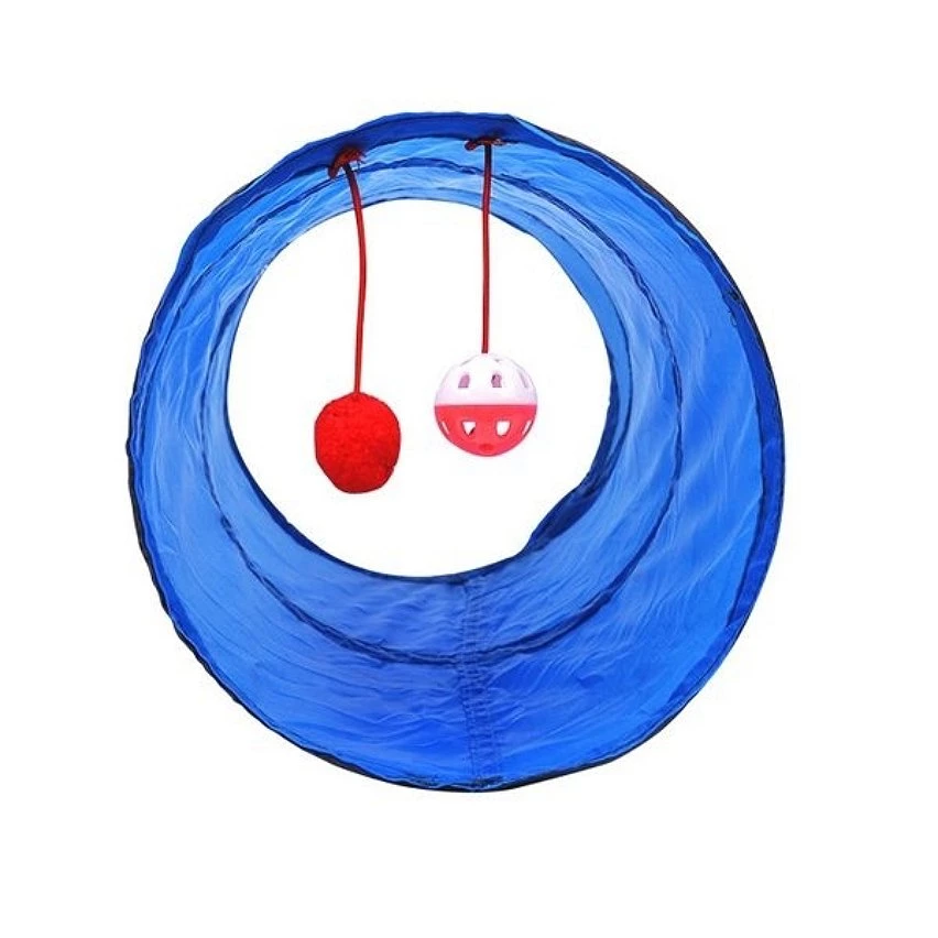 Grosses soldes ⌛ Totalcadeau Tunnel pour animal de compagnie avec grelot et balle chient et chat bleu 🎉 2 Grosses soldes ⌛ Totalcadeau Tunnel pour animal de compagnie avec grelot et balle chient et chat bleu 🎉 – Image 2