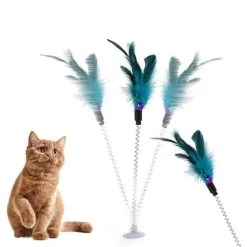 Sortie 😍 Totalcadeau Plumes et grelot jouet pour chat sur ressort et ventouse 🥰 5 Sortie 😍 Totalcadeau Plumes et grelot jouet pour chat sur ressort et ventouse 🥰 -Promos Chat Boutique 3664996339123 3
