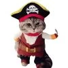 Le moins cher ⌛ Totalcadeau Costume Pirate pour Chat Déguisement avec cape 🔔