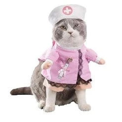 Budget 🥰 Totalcadeau Costume Infirmière pour Chat déguisement avec bandeau 👏