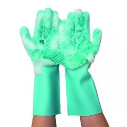 Les meilleures critiques de 🔔 Gant de toilettage pour animaux en silicone - Venteo - Vert - Adulte - Nettoie et brosse sans douleur - Lavable en machine 👏